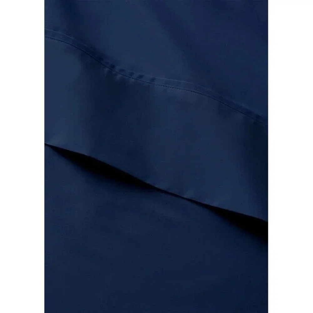 Ralph Lauren Home 464 Thread‎ Count Percale Flat Sheet Twin Polo Navy Blue
